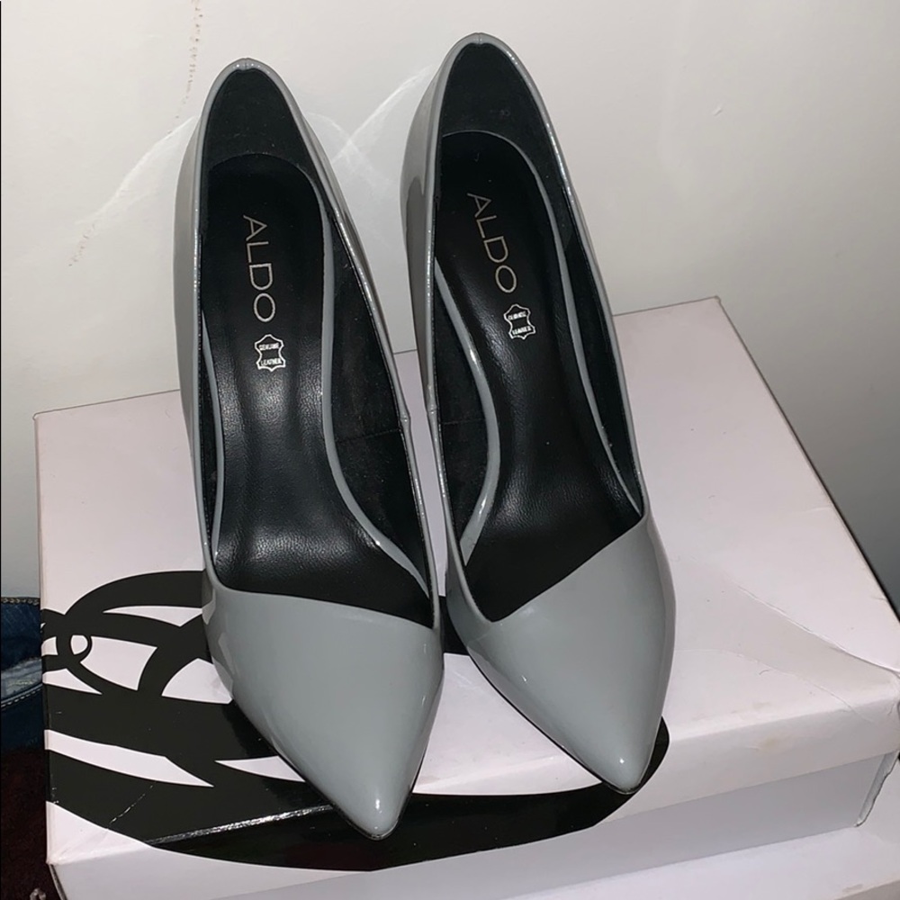 Aldo Patent Gray Heels!